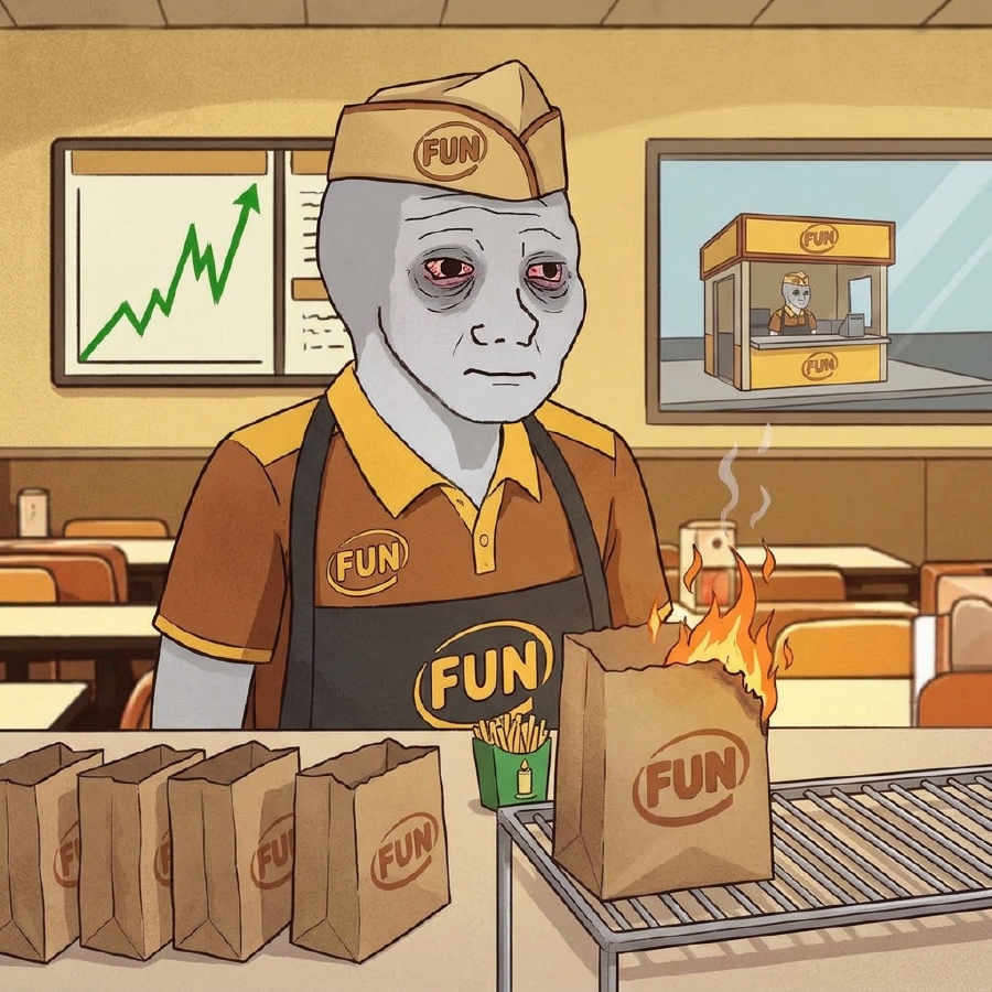 meme: $FUN is up 1160% in an hour and x is posting 214 times an hour about it