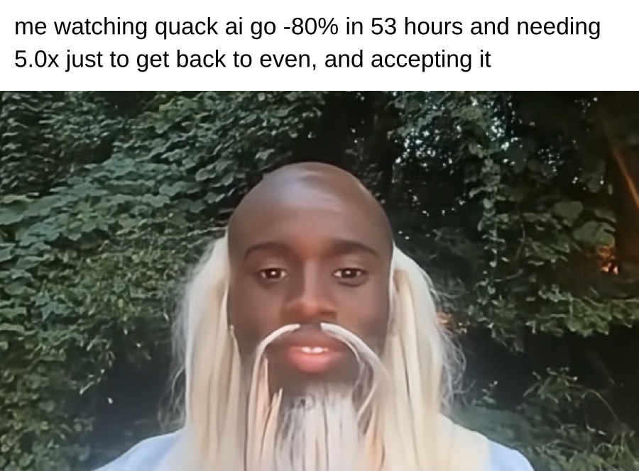 meme: quack ai is -80% from its high after just 53 hours