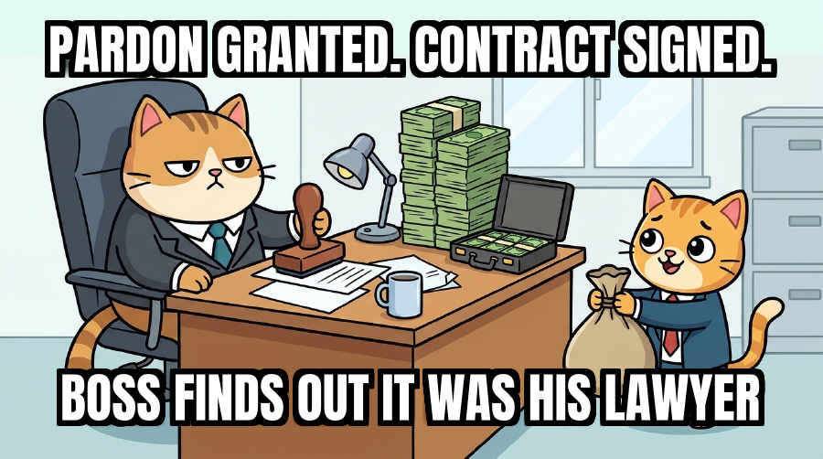 meme: Trump reportedly furious as ex-lawyer lands $10M-a-year deal from family of pardoned billionaire